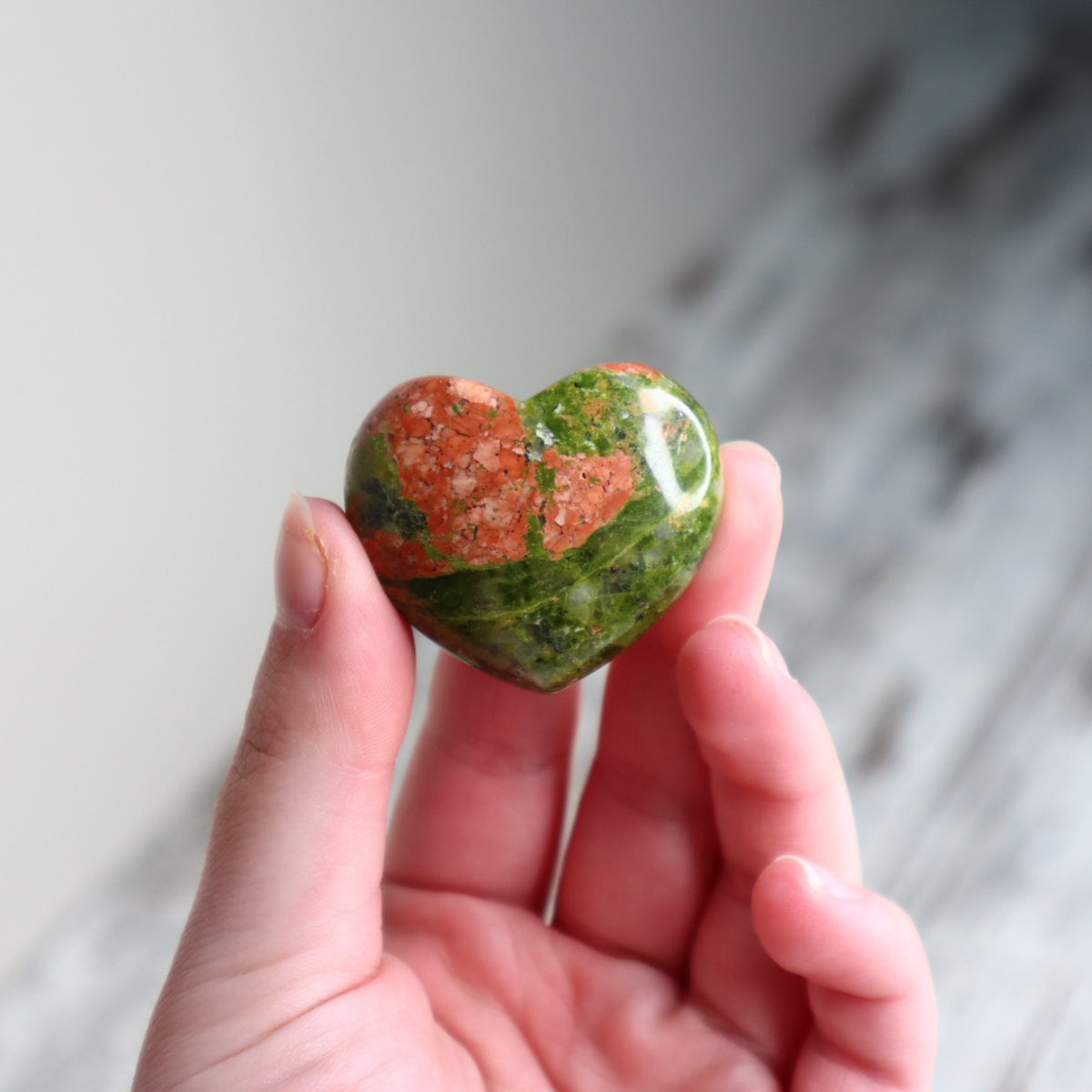 Unakite Mini Heart | Emotional Healing, Balance & Growth