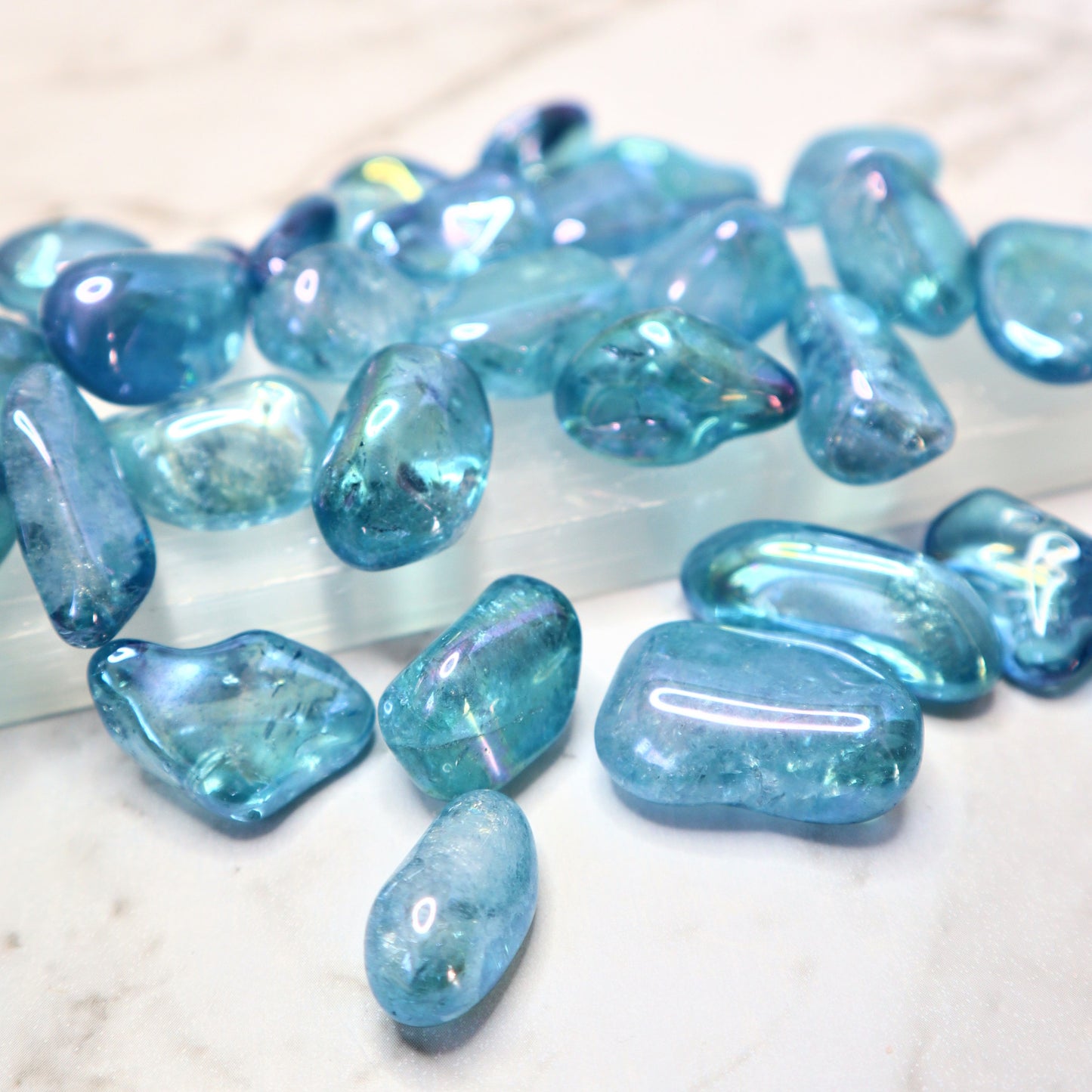 Aqua Aura Tumble | Mini | Serenity, Expression & Aura Protection