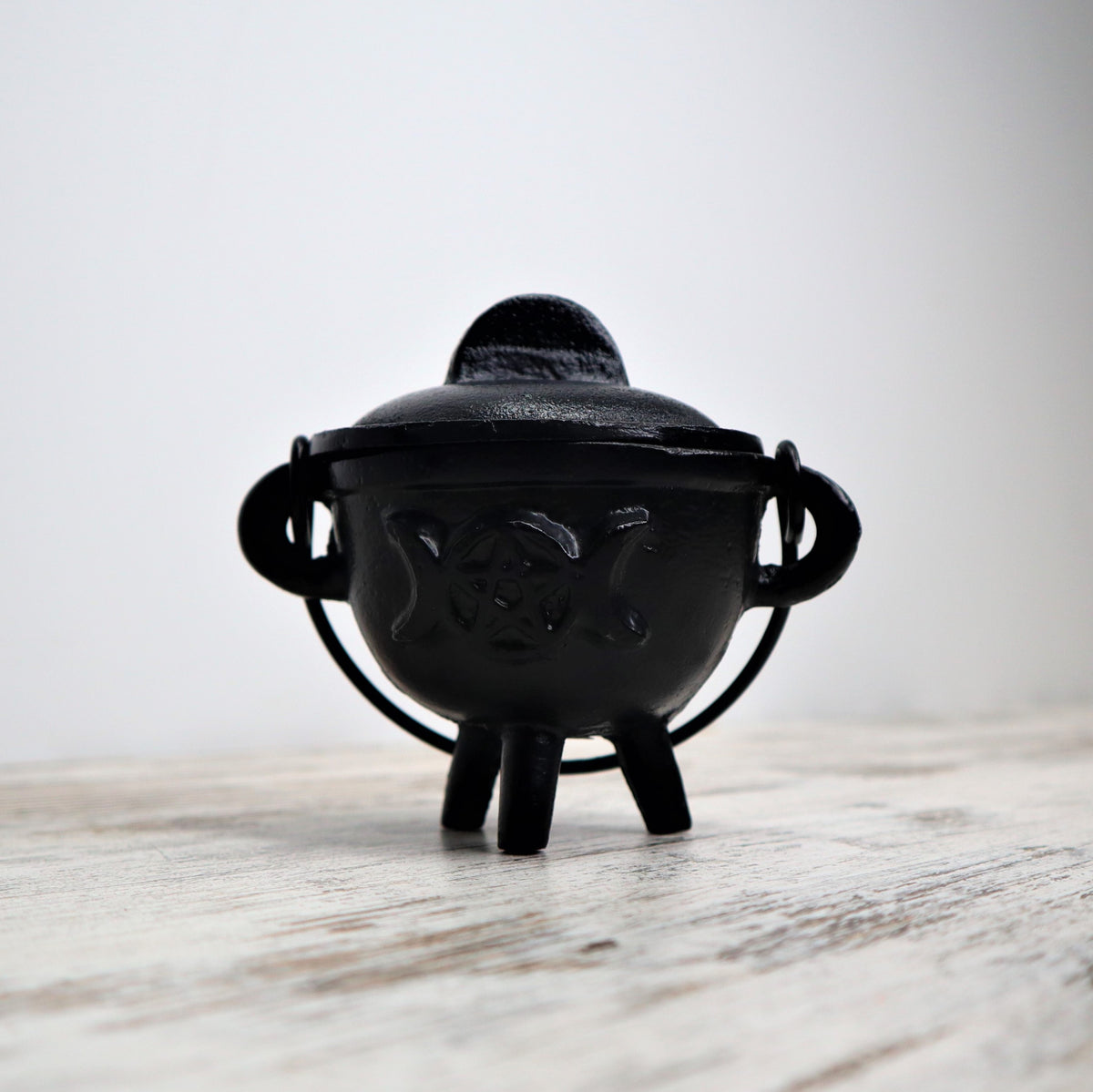 Cast Iron Triple Moon Cauldron | Protection, Cleansing & Ritual Power