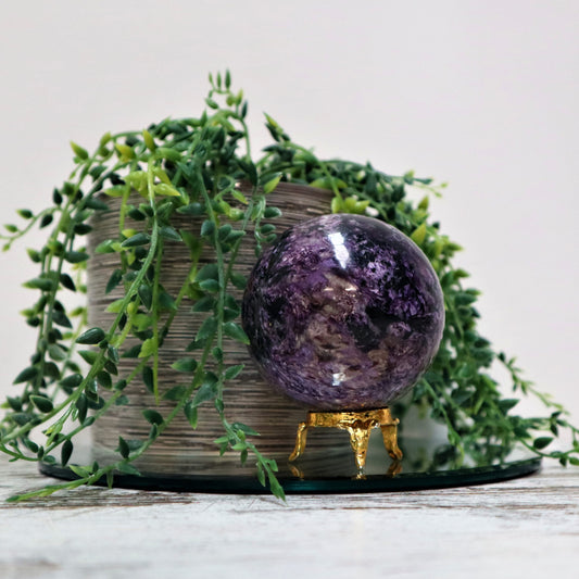 Charoite Sphere | Soul Purpose + Spiritual Strength