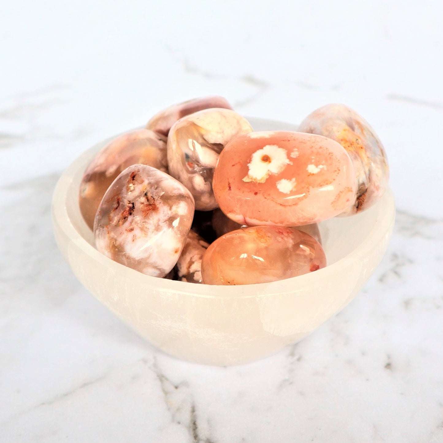 Flower Agate Tumble | Growth, Courage & Heart-Led Confidence