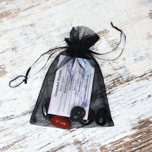 'Grounded Warrior' Crystal Kit | Protection, Strength & Rooted Power