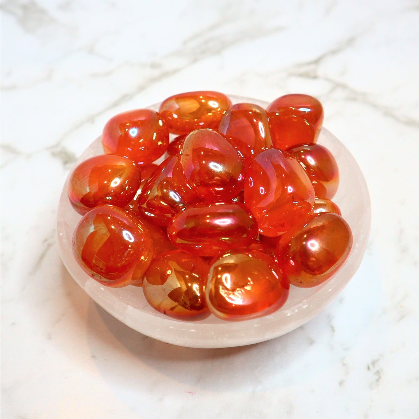 Sunset Aura Quartz Tumble | Creativity, Joy & Radiant Confidence