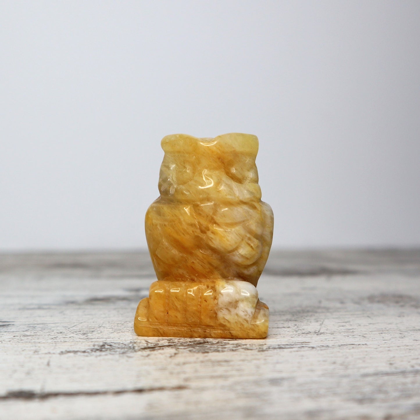 Yellow Calcite Owl Carving | Intuitively Chosen | Wisdom, Confidence & Clarity