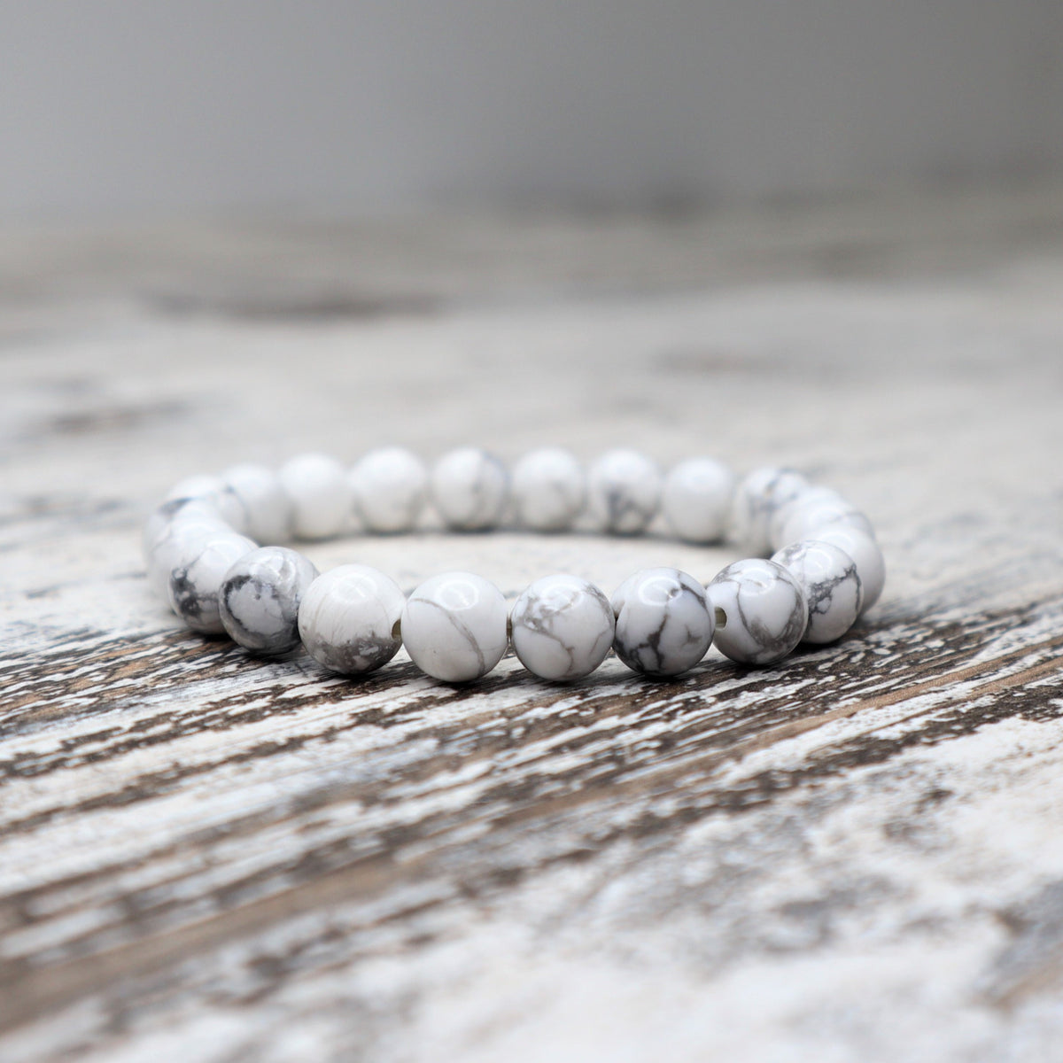 Howlite Bead Bracelet | 8mm | Calm, Patience & Emotional Clarity