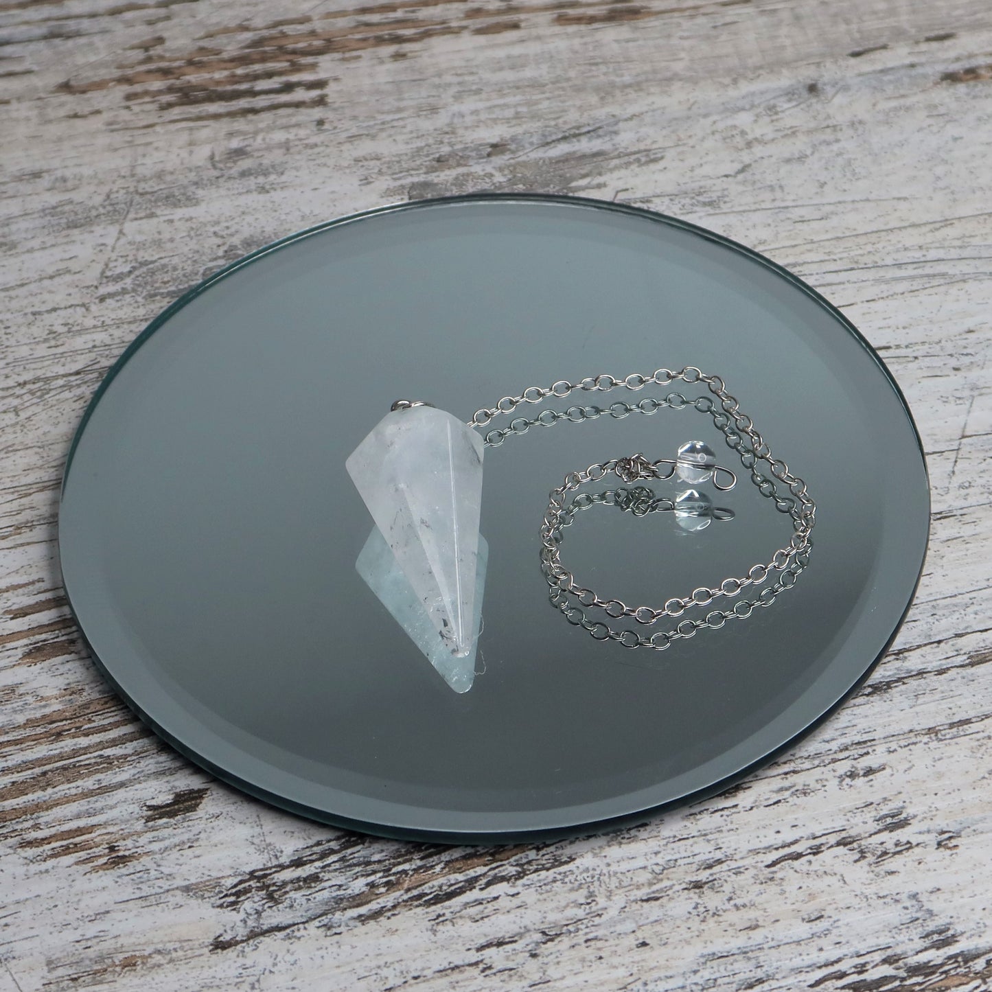 Clear Quartz Faceted Pendulum | Clarity, Intuition & Amplification