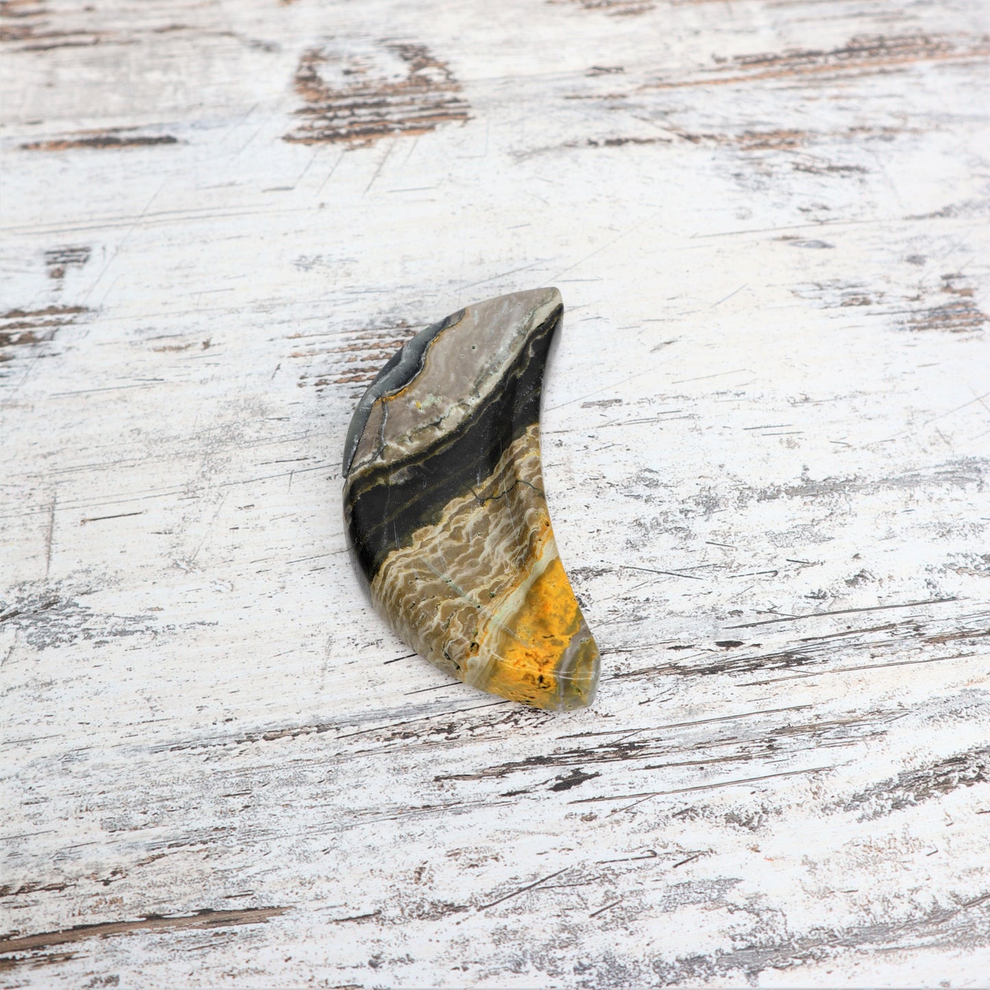 Bumblebee Jasper Mini Moon Bowl | Bold Transformation, Vitality & New Beginnings
