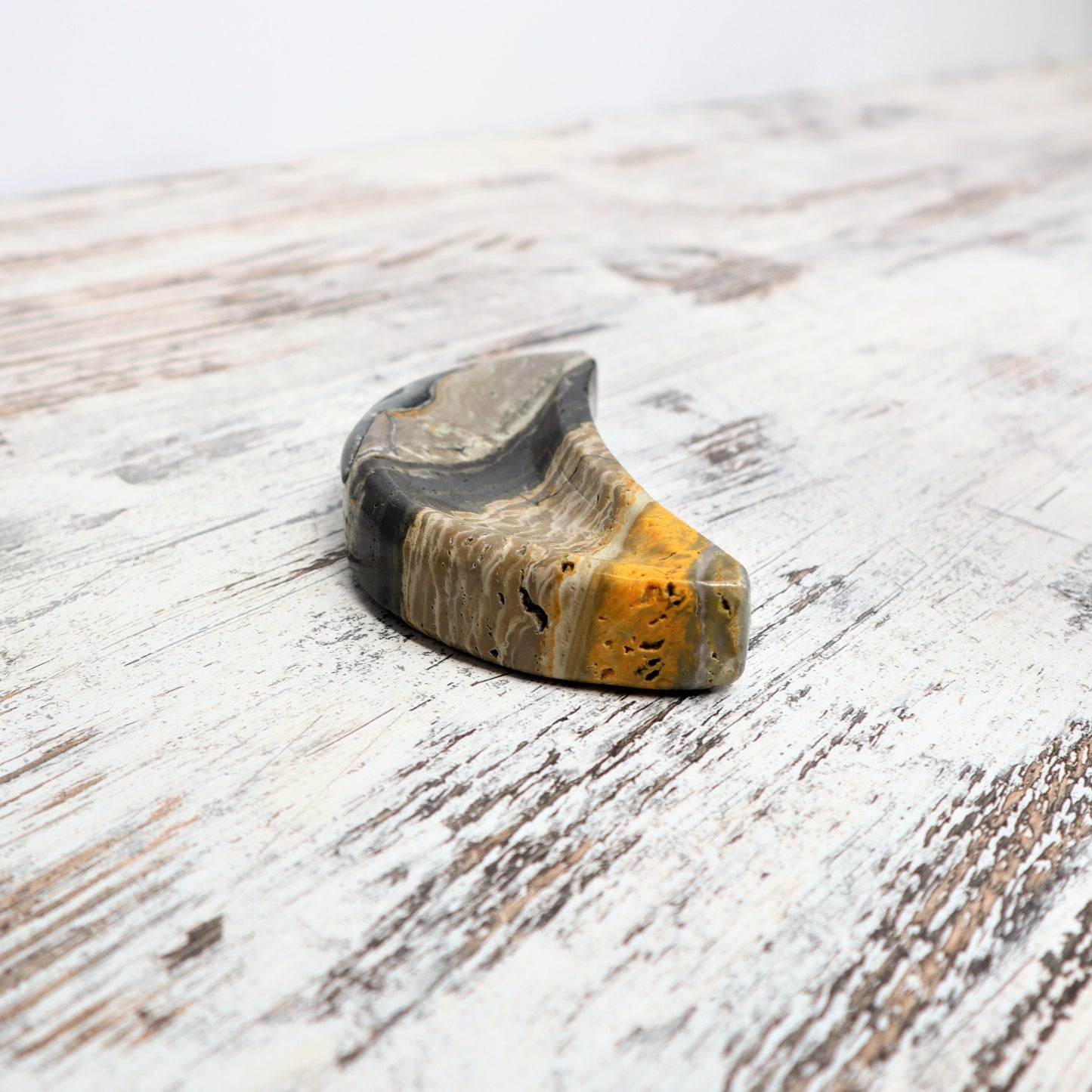 Bumblebee Jasper Moon Bowl | Empowerment & Solar Fire