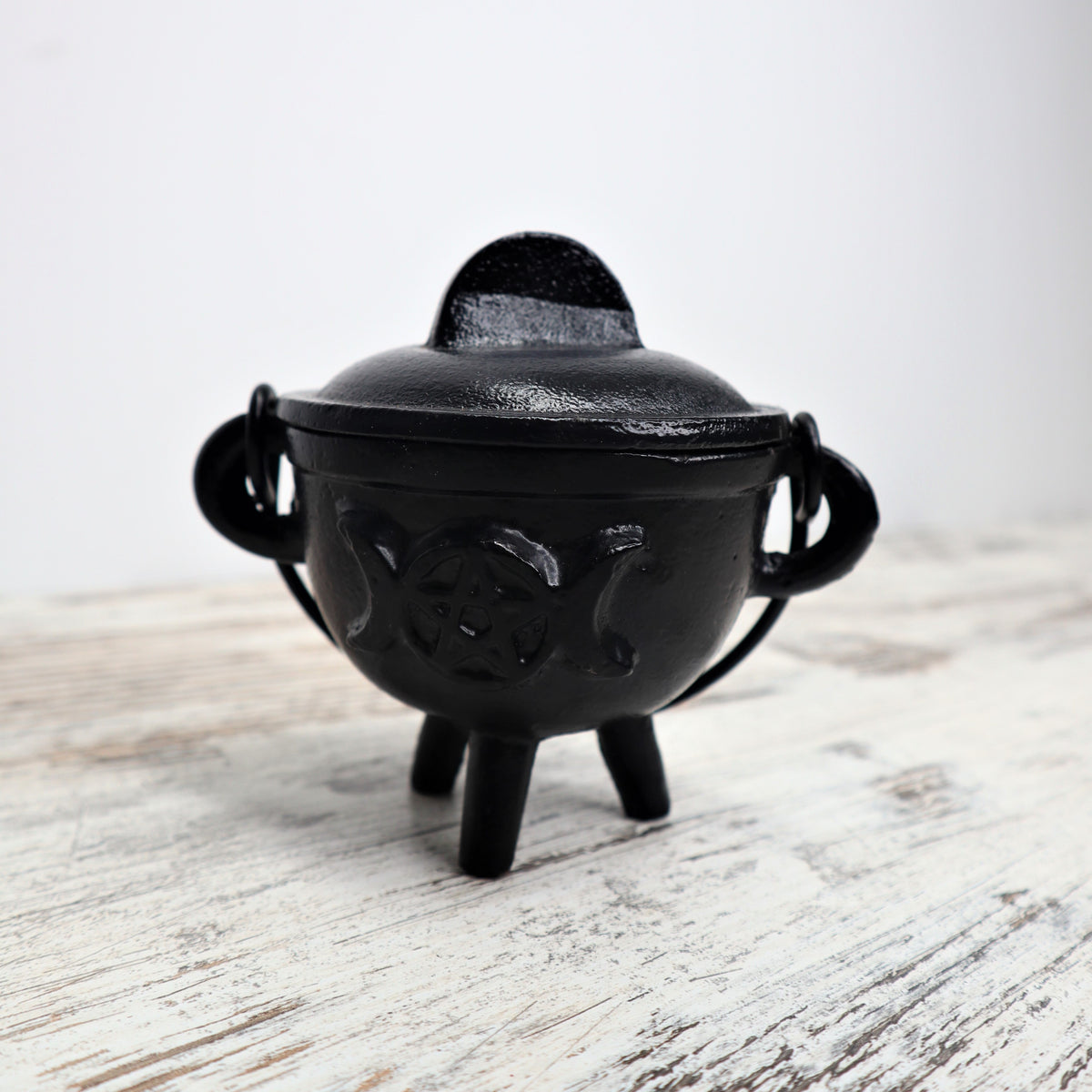 Cast Iron Triple Moon Cauldron | Protection, Cleansing & Ritual Power