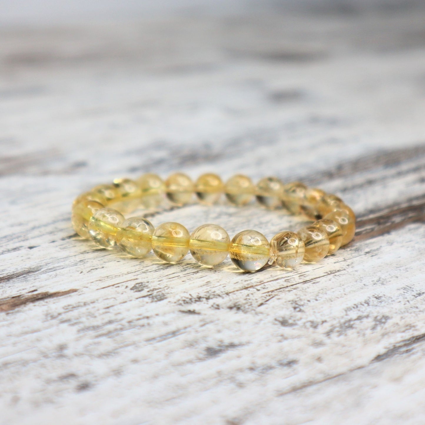 Citrine Bead Bracelet | 8mm | Abundance, Positivity & Empowered Confidence