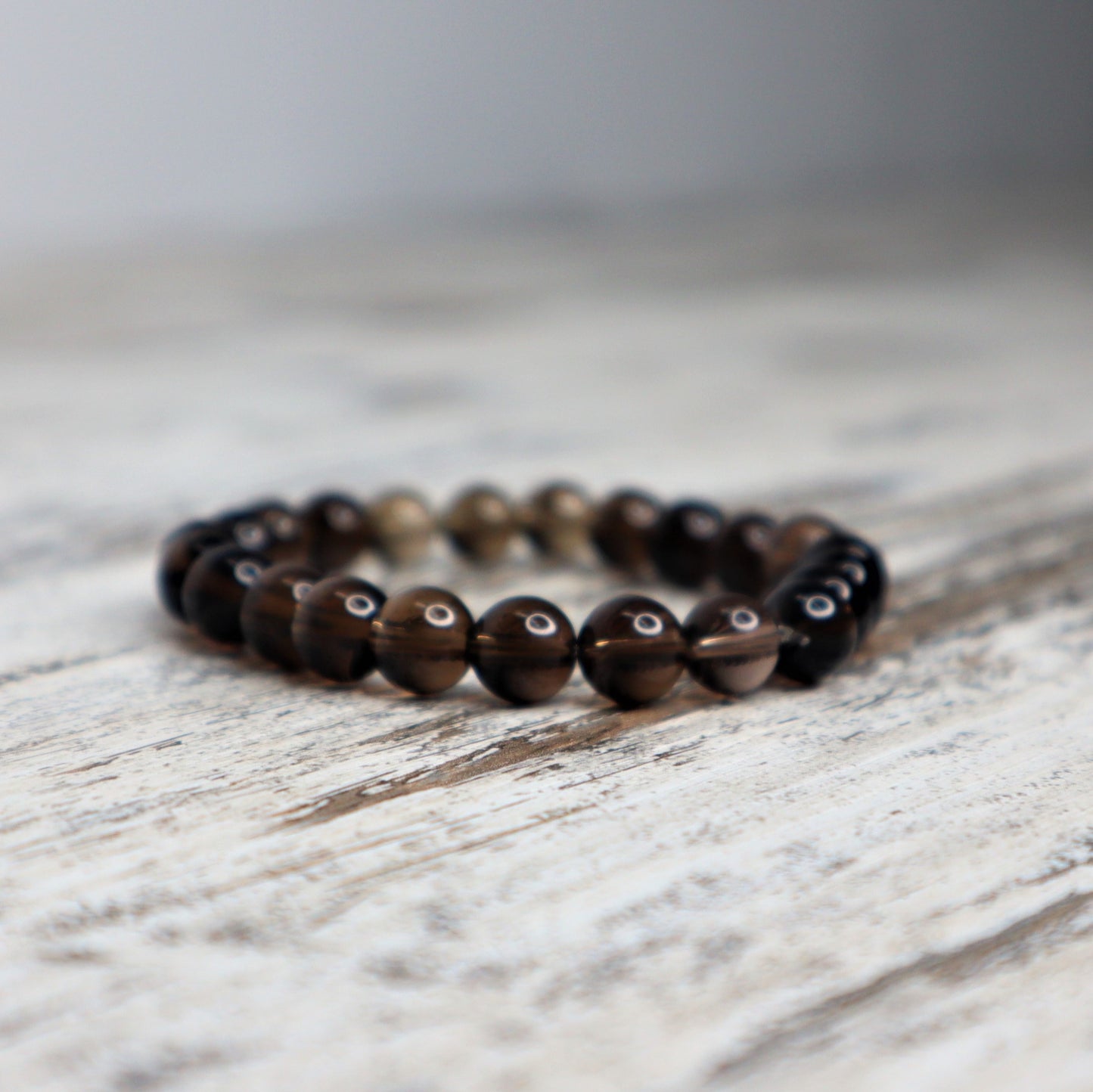 Smokey Quartz Bead Bracelet | 8mm | Grounding, Protection & Emotional Release