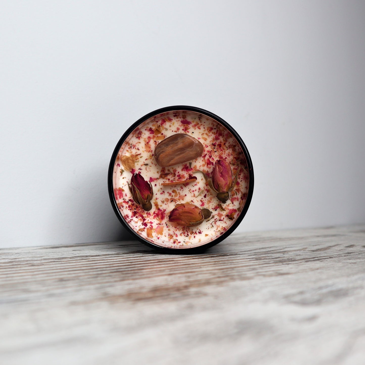 'New Beginnings' Soy Candle | Peach Moonstone