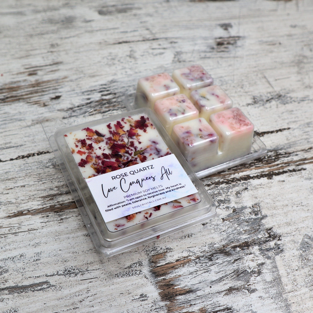 ‘Love Conquers All’ Soy Wax Melts | Rose Quartz