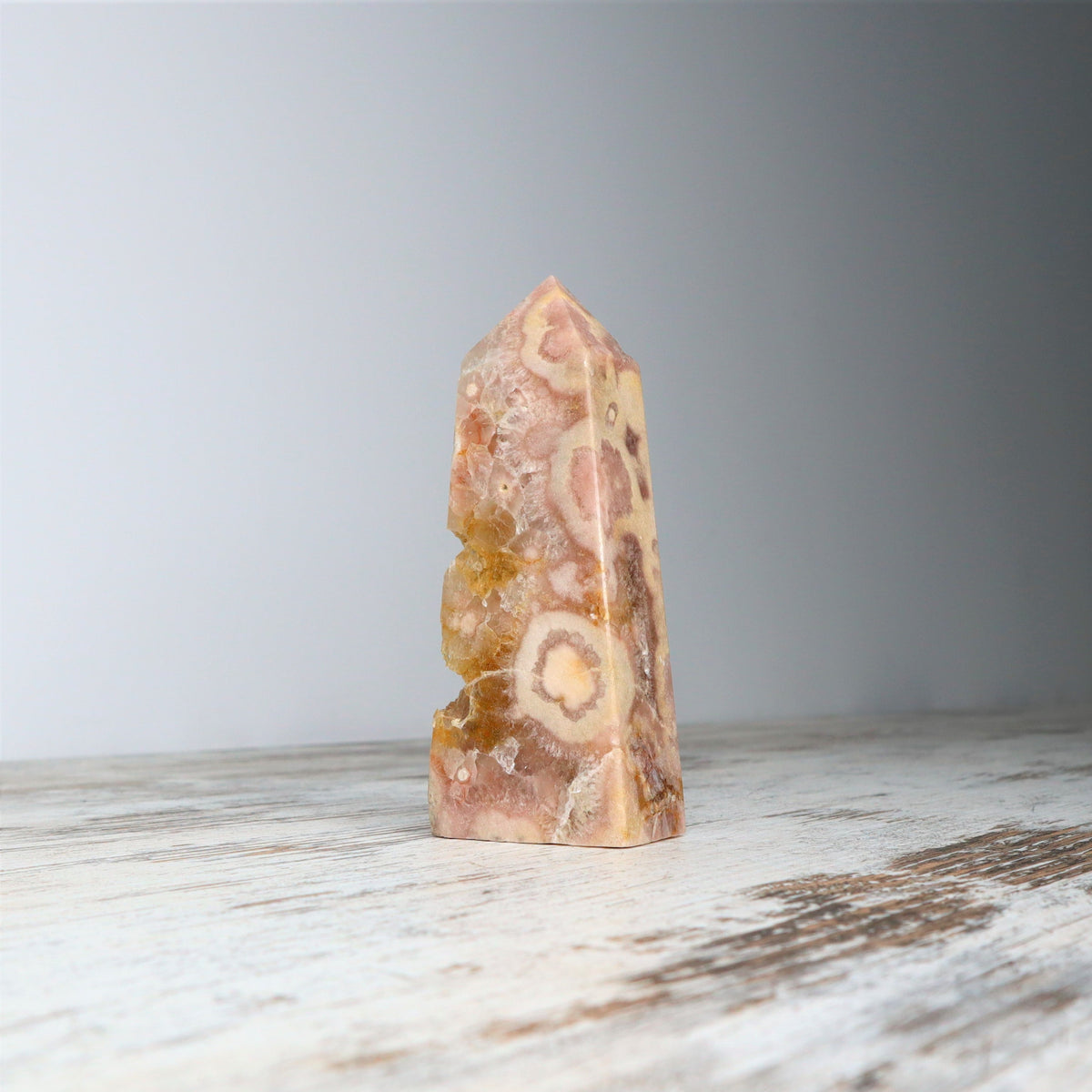 Pink Amethyst Flower Agate Tower | Growth, Healing & Heart Awakening
