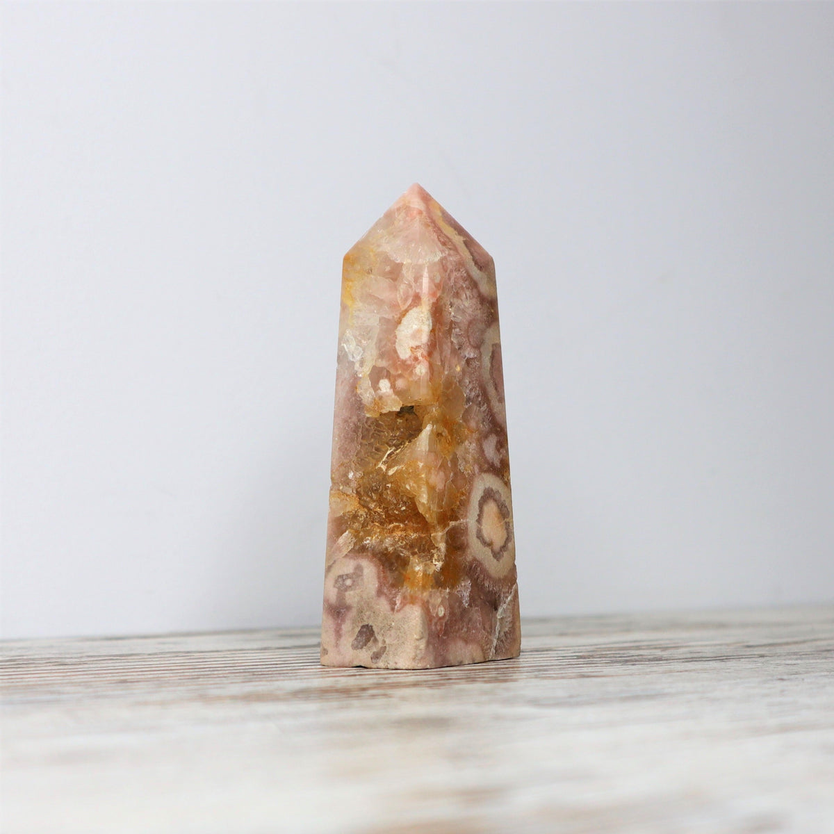 Pink Amethyst Flower Agate Tower | Growth, Healing & Heart Awakening