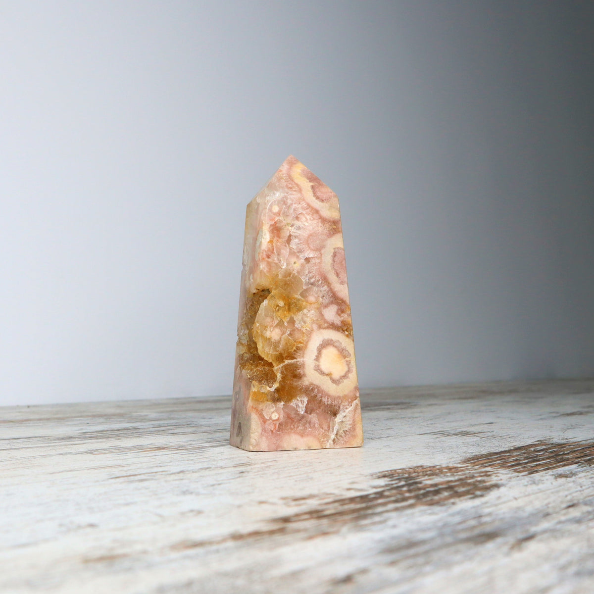 Pink Amethyst Flower Agate Tower | Growth, Healing & Heart Awakening