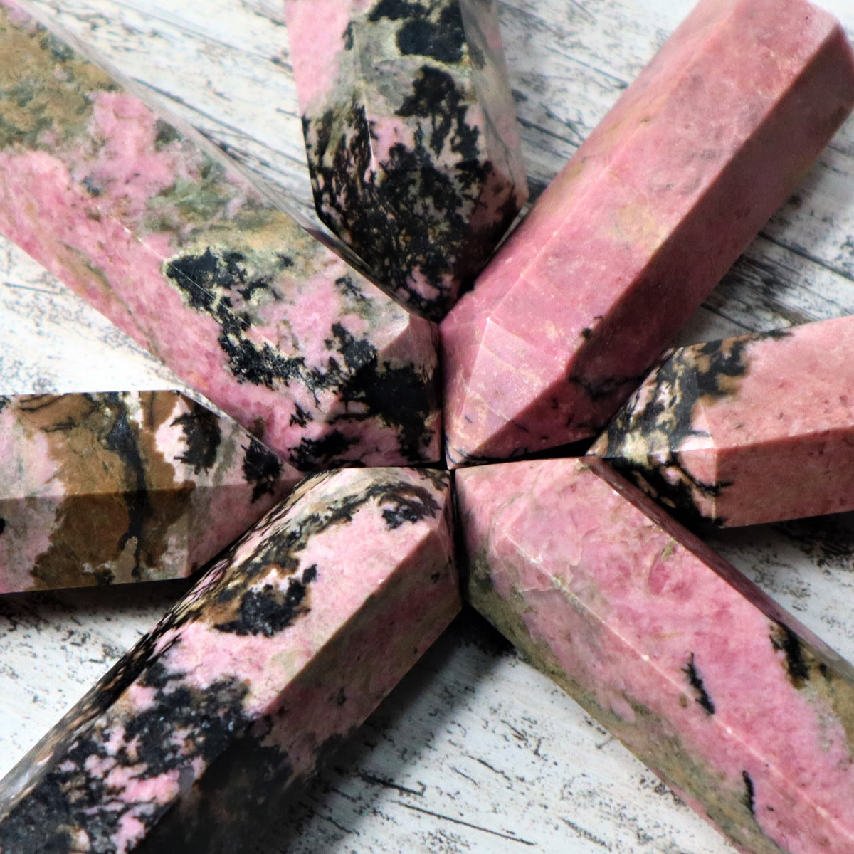 Rhodonite Point | Emotional Healing, Compassion & Heart Strength
