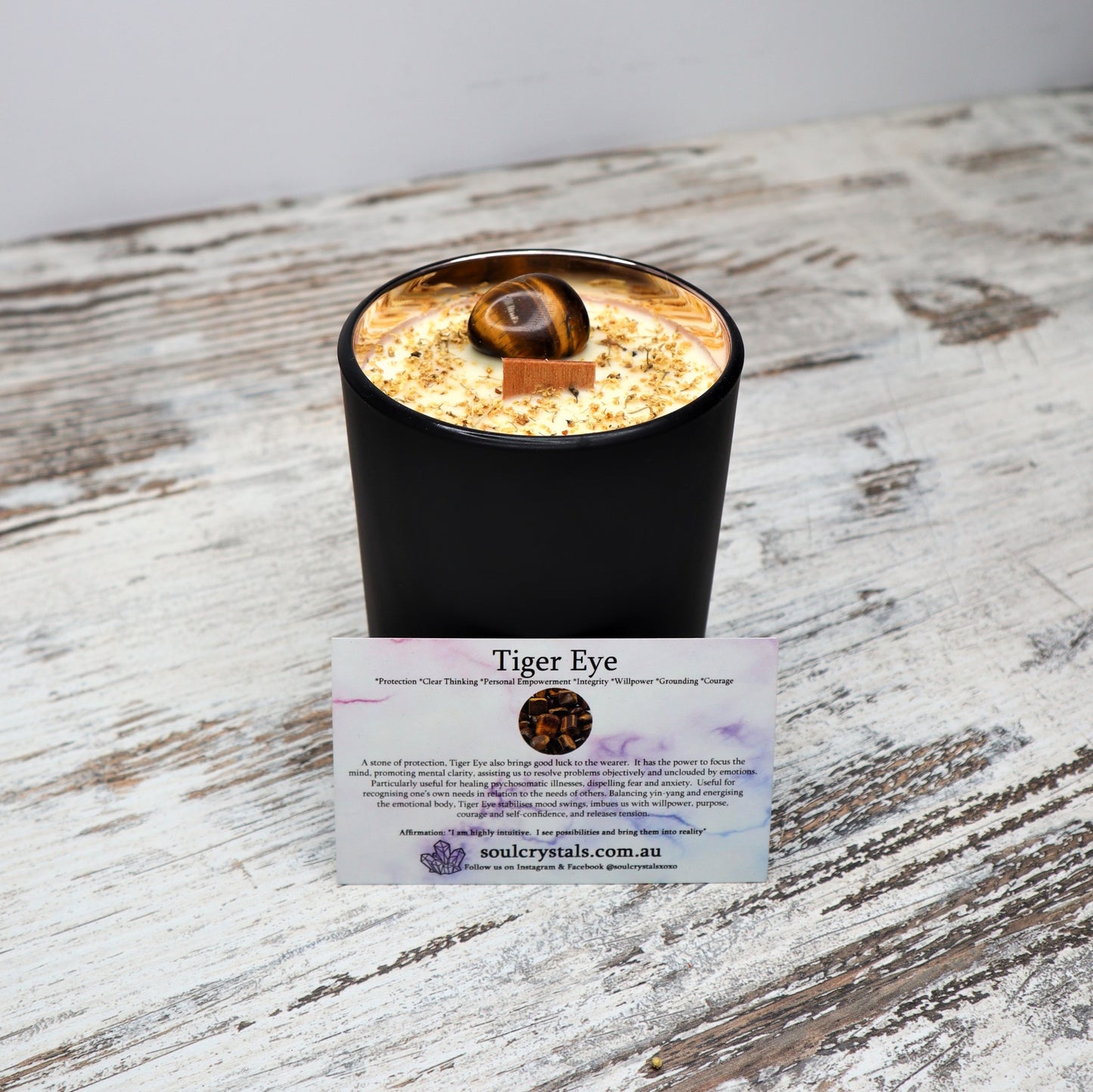 'Brave + Empowered' Soy Candle | Tiger Eye