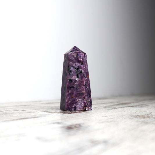 Charoite Tower | Inner Wisdom + Courageous Flow