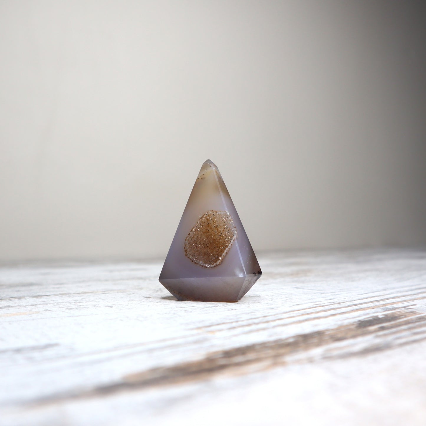 Milky Druzy Agate Diamond | Grounded Glow + Subtle Sparkle