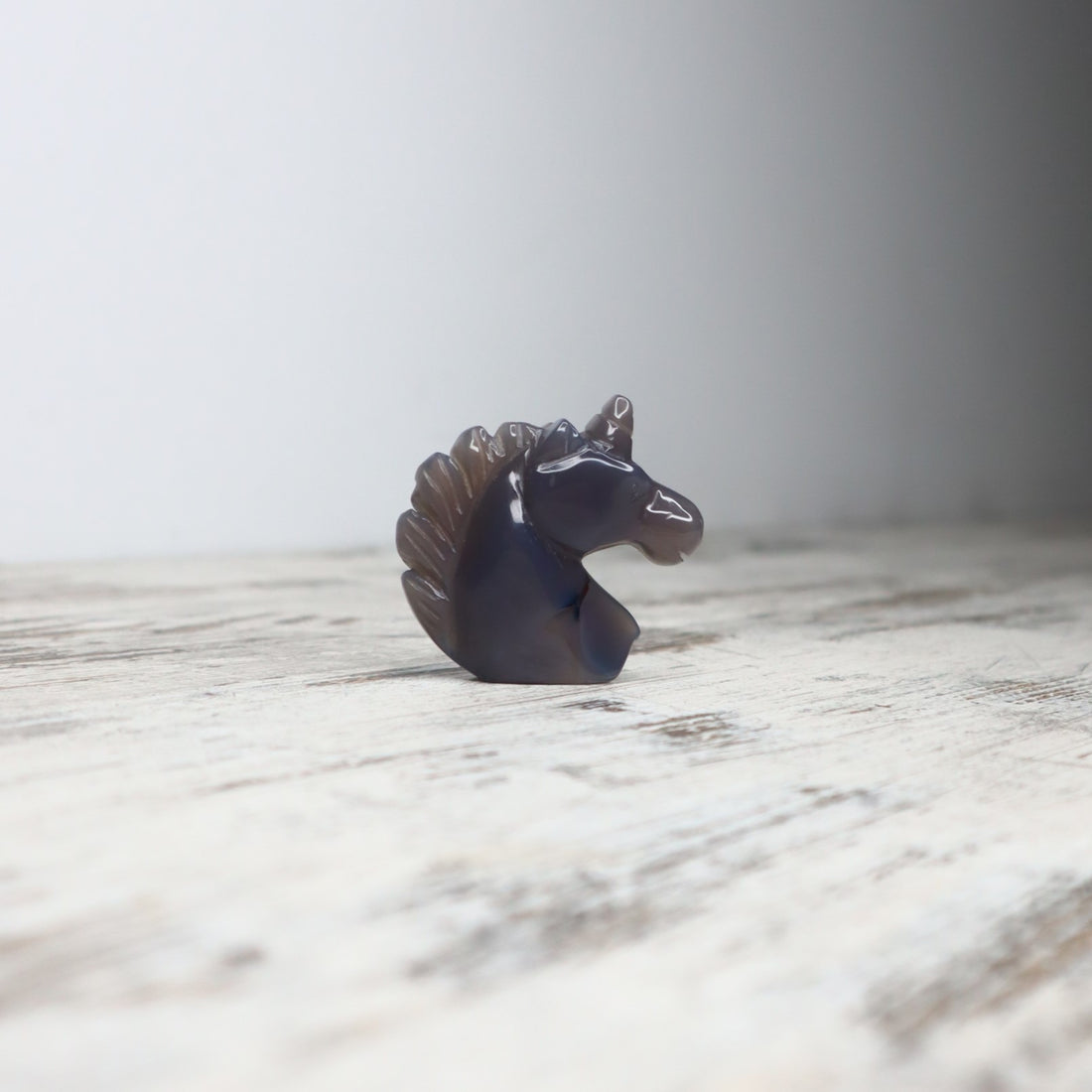 Druzy Agate Unicorn Carving | Cleansing, Intuition &amp; Gentle Protection