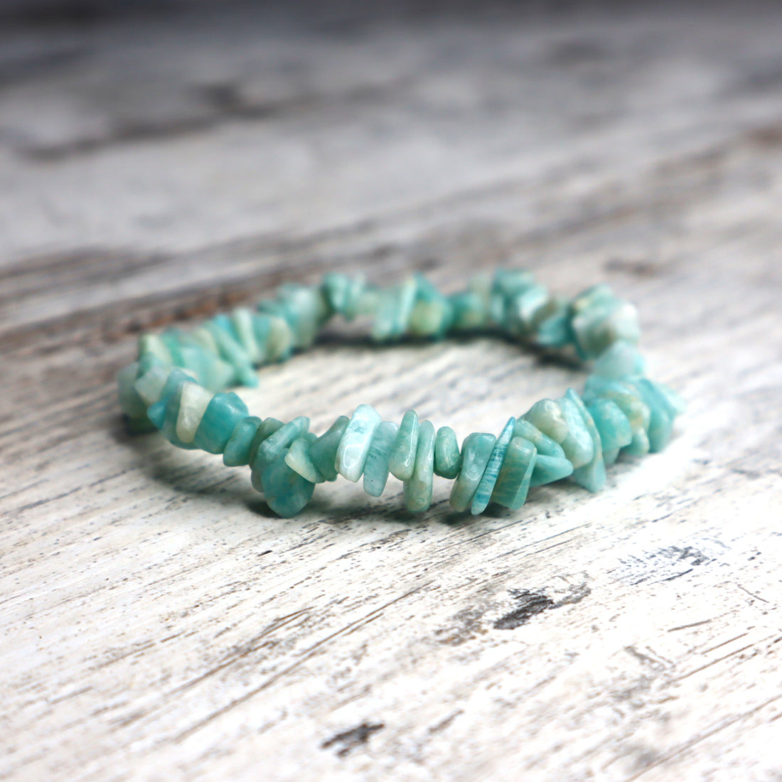Amazonite Crystal Chip Bracelet | Courage, Calm &amp; Truth
