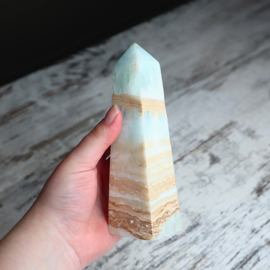 Caribbean Calcite Tower | Calm, Clarity &amp; Emotional Balance