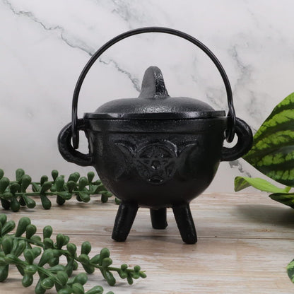 Triple Moon Cast Iron Cauldron | 7.5cm | Protection, Cleansing & Ritual Power
