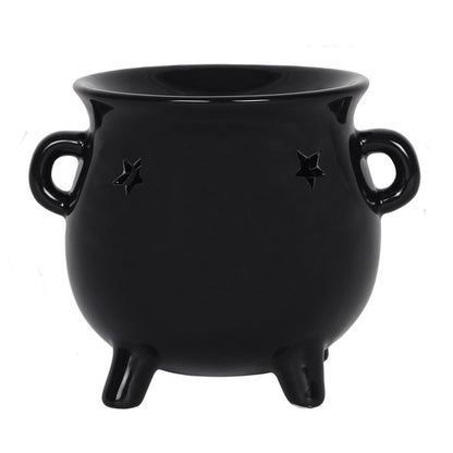 Black Cauldron Oil Burner | 13cm | Protection, Ritual & Witchy Ambience