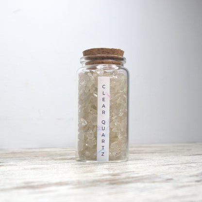 Clear Quartz Chips Jar