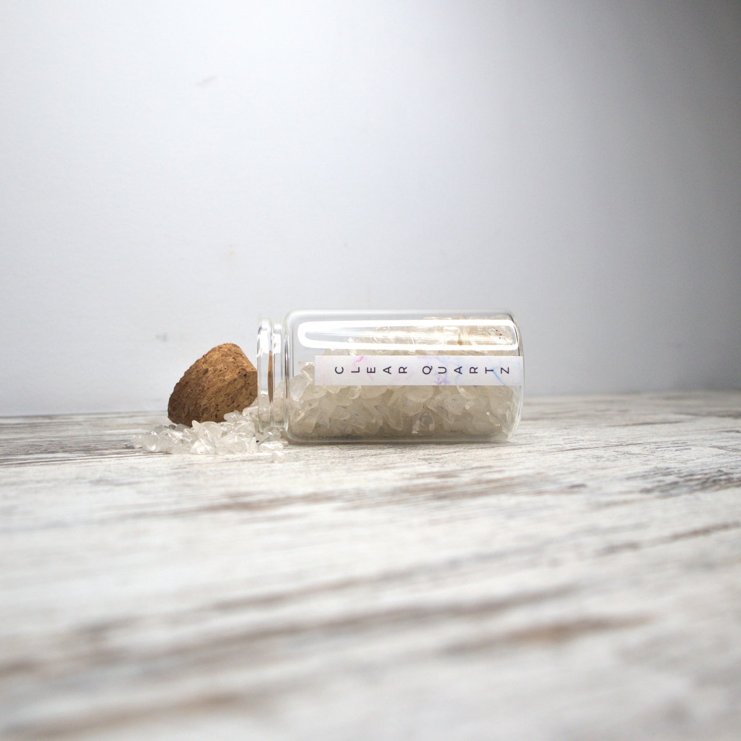 Clear Quartz Chips Jar