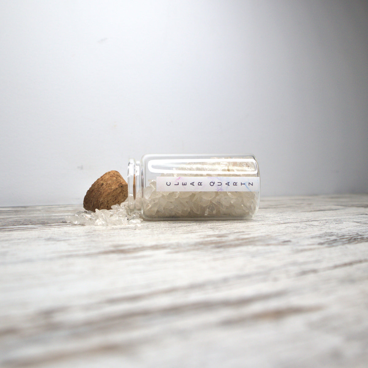 Clear Quartz Chips Jar