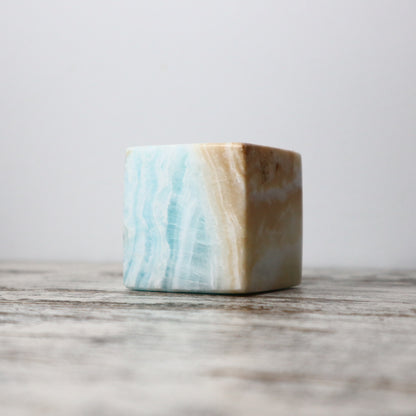 Caribbean Calcite Cube | Ocean Dreams + Inner Peace