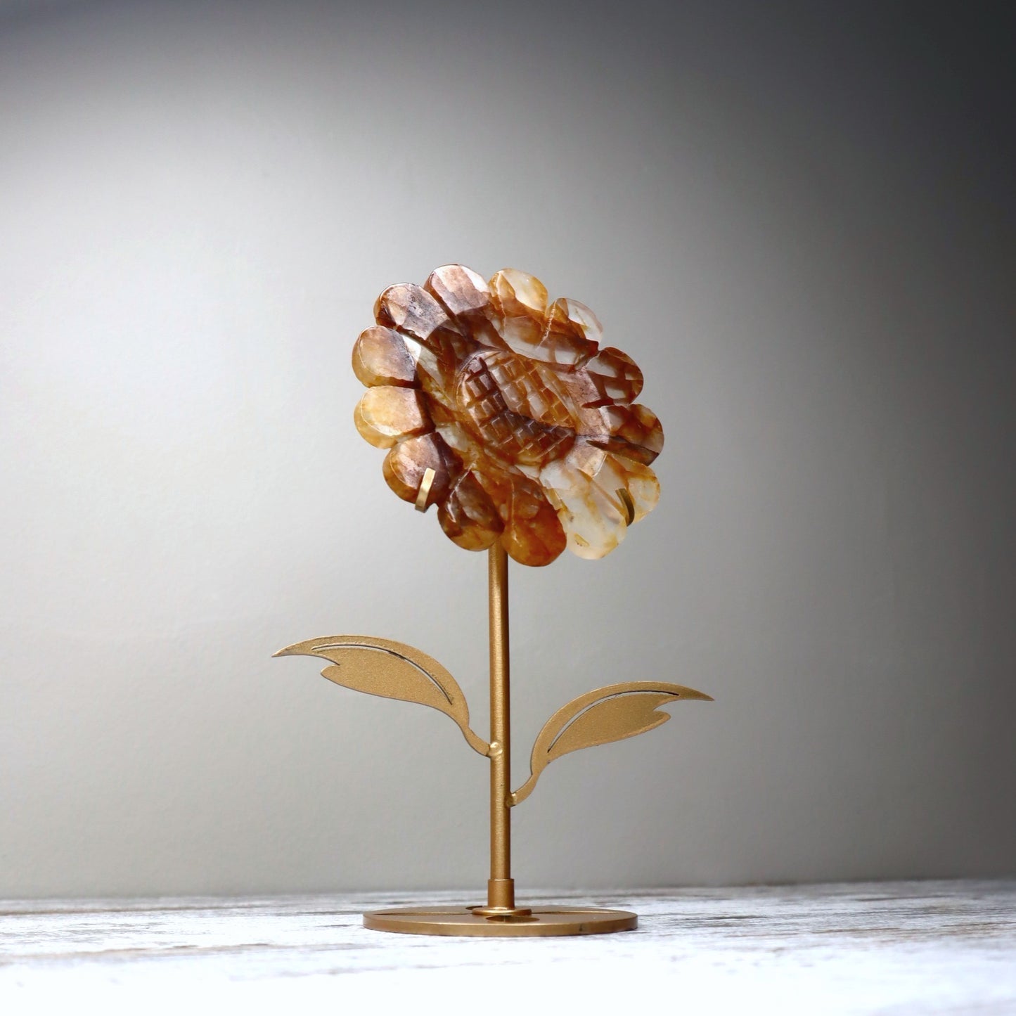 Golden Healer Sunflower on Stand | Healing, Vitality & Divine Light