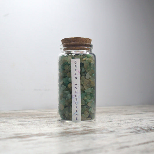 Green Aventurine Chips Jar