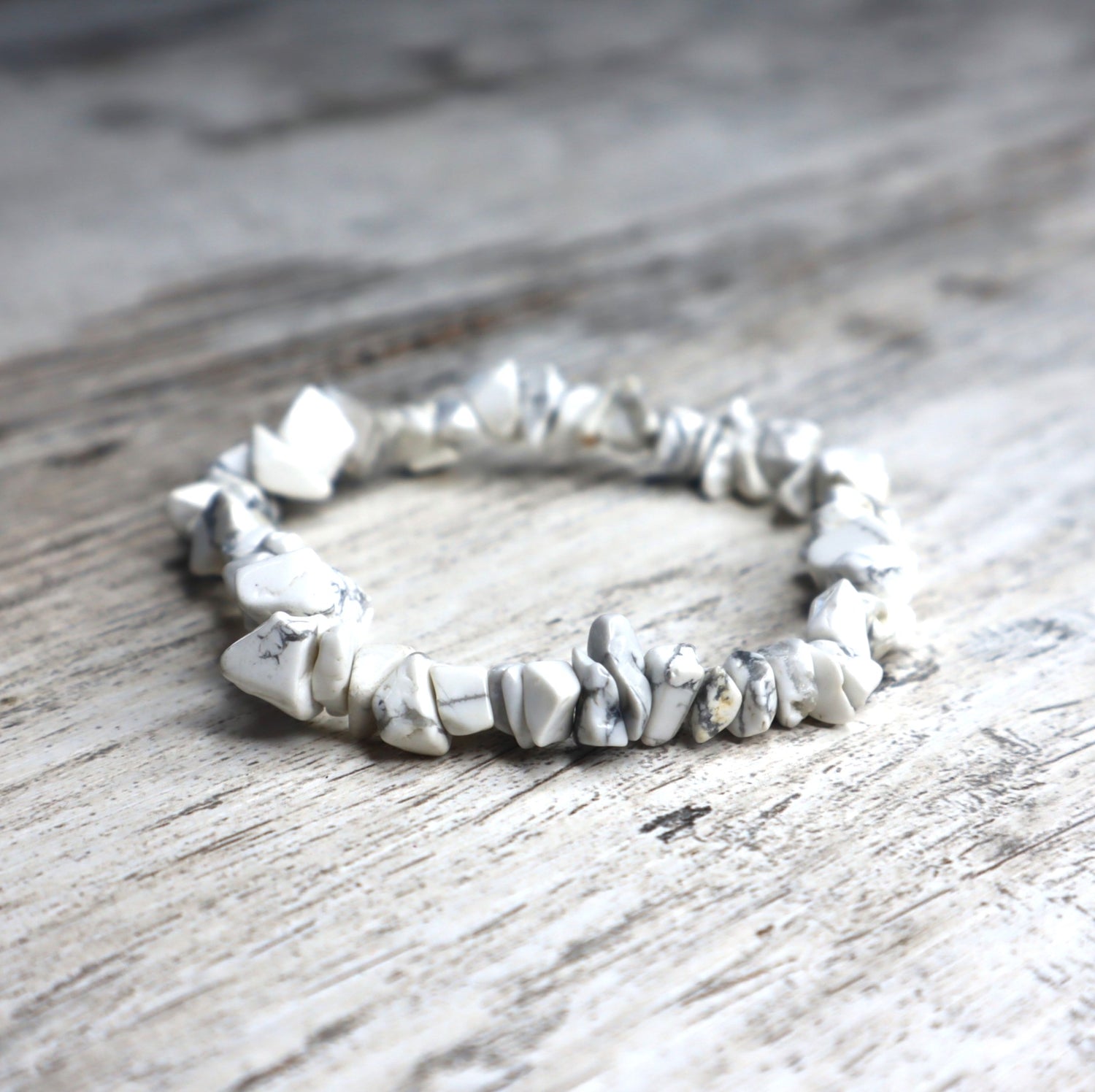 Howlite Chip Bracelet | Calm, Patience &amp; Peaceful Energy