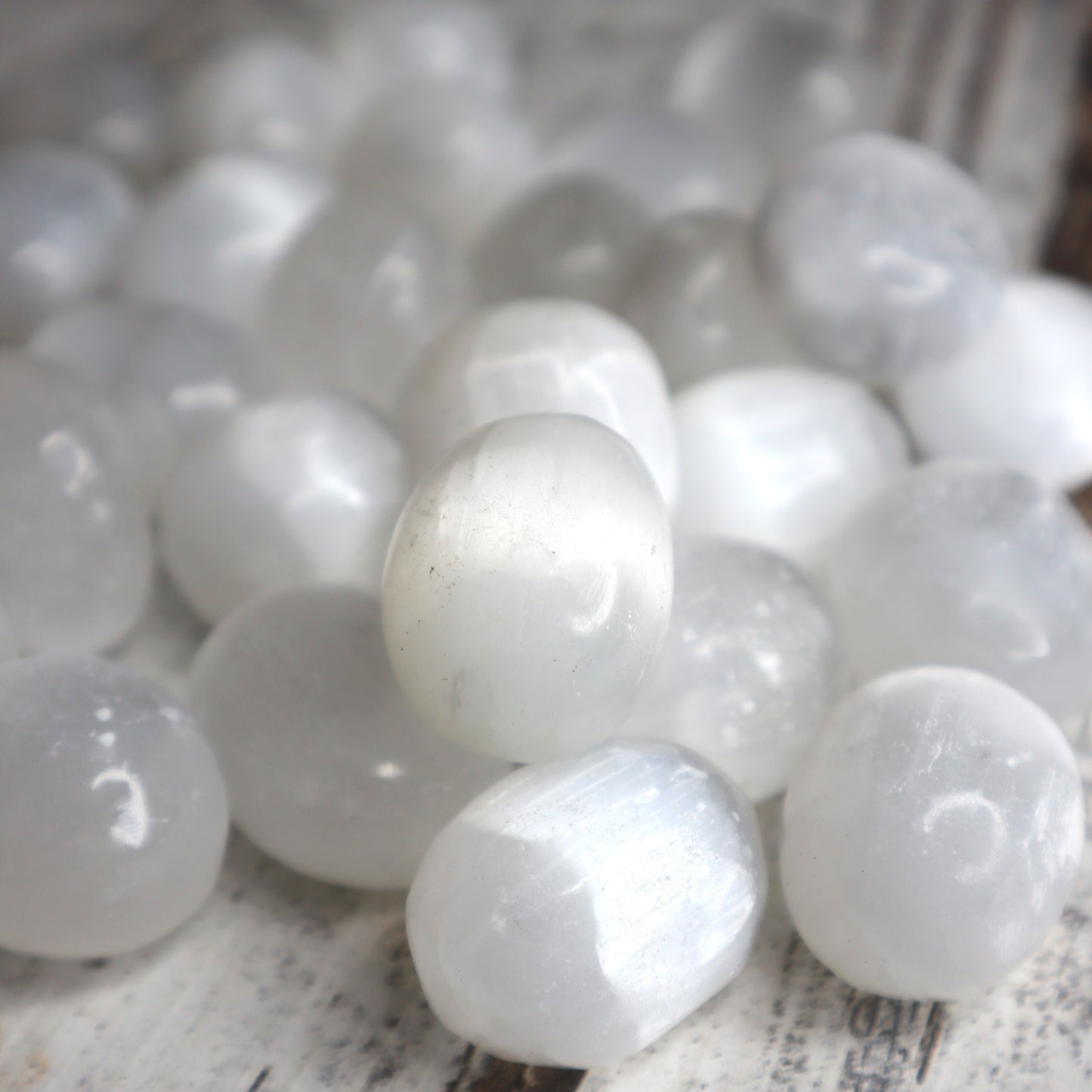 Selenite Tumble | Aura Cleansing, Clarity & Divine Protection
