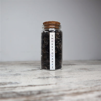 Smokey Quartz Chips Jar