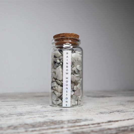 Rainbow Moonstone Chips Jar