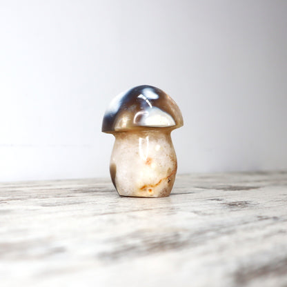 Orca Agate Mushrooms