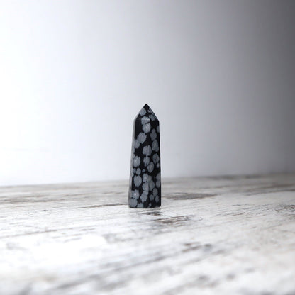 Snowflake Obsidian Point | Mini | Balance, Clarity & Transformation