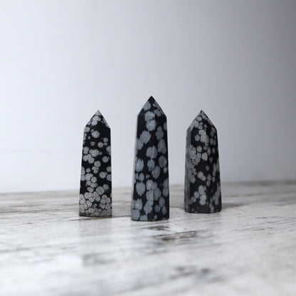 Snowflake Obsidian Point | Mini | Balance, Clarity & Transformation