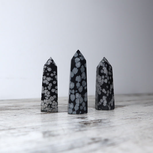 Snowflake Obsidian Point | Mini | Balance, Clarity & Transformation