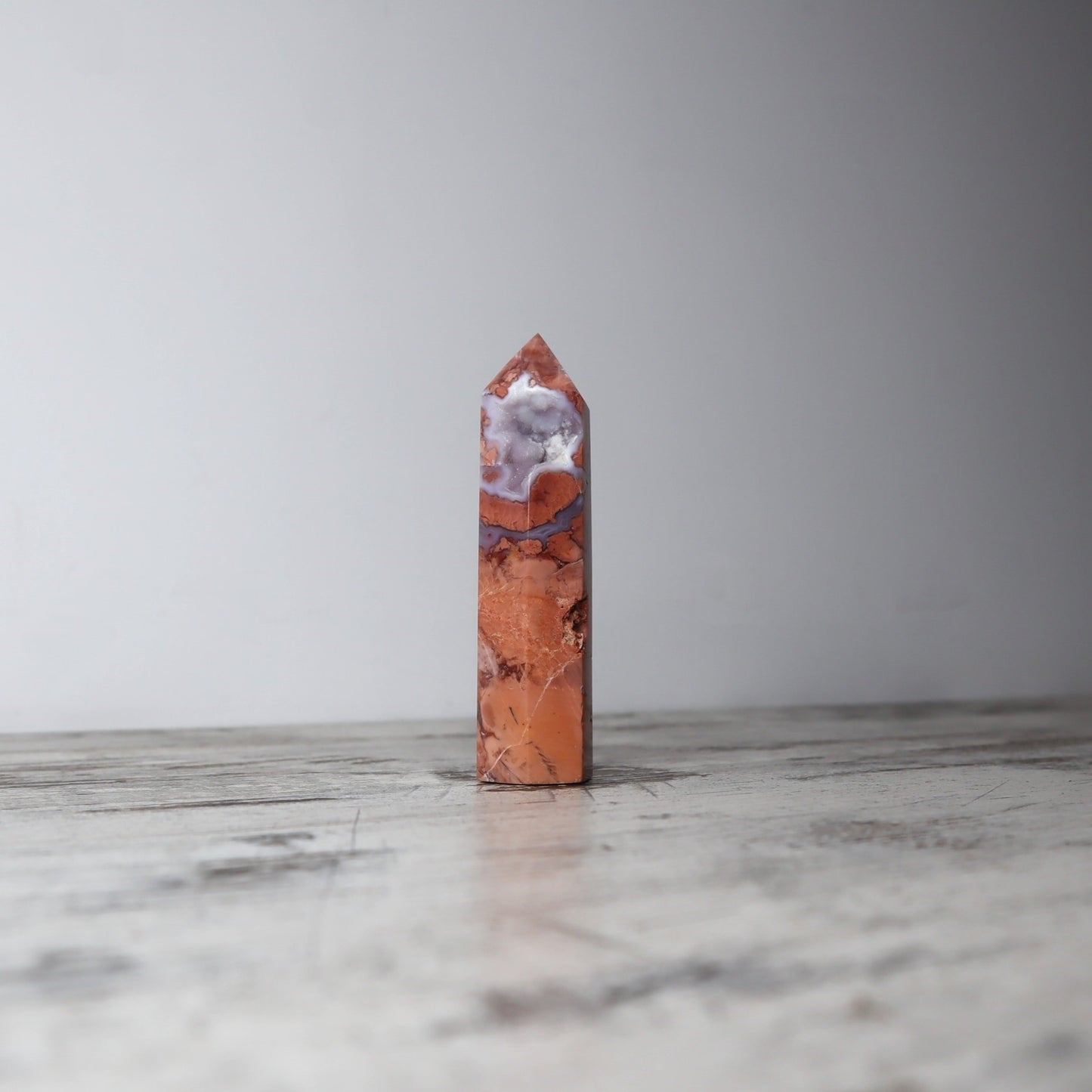 Pink Agate Point | Emotional Balance, Harmony & Inner Peace