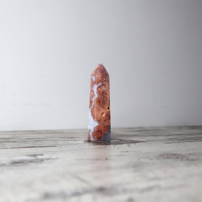 Pink Agate Point | Emotional Balance, Harmony & Inner Peace