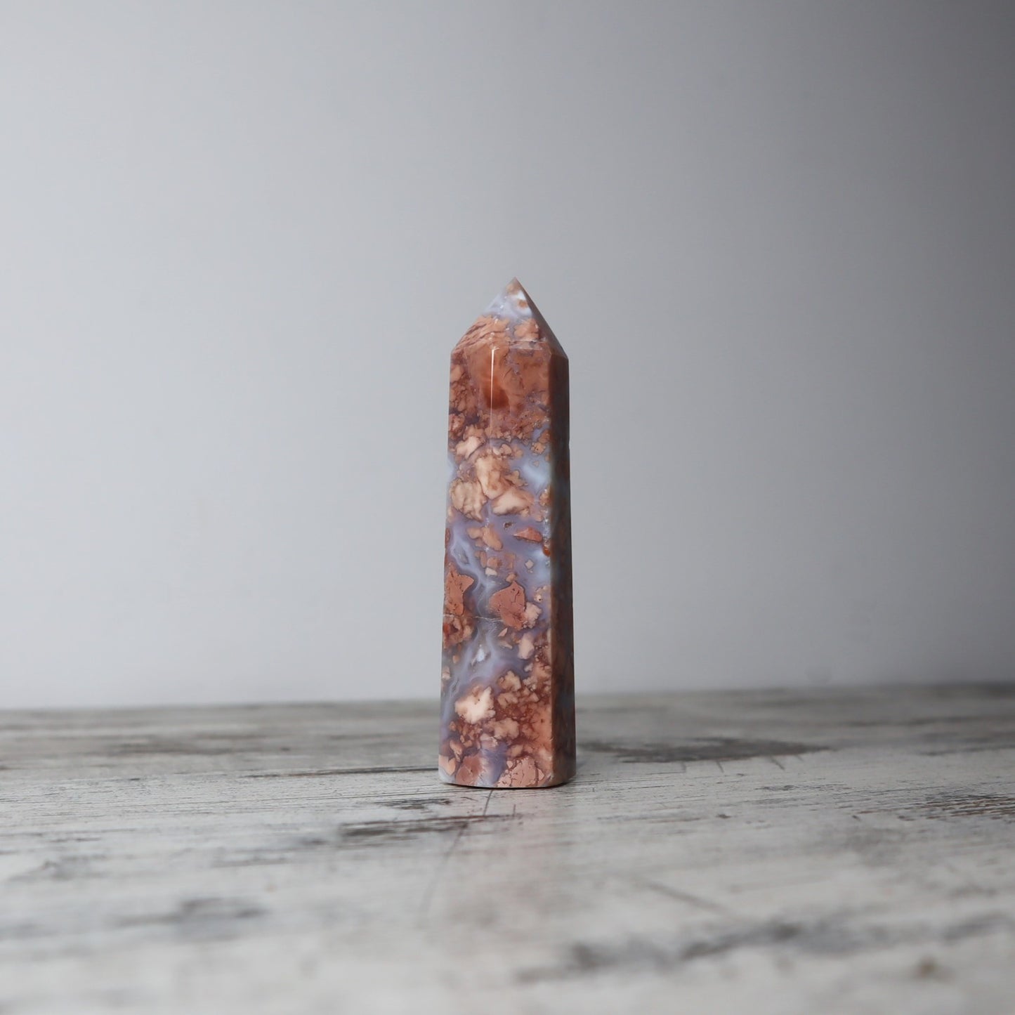 Pink Agate Point | Emotional Balance, Harmony & Inner Peace