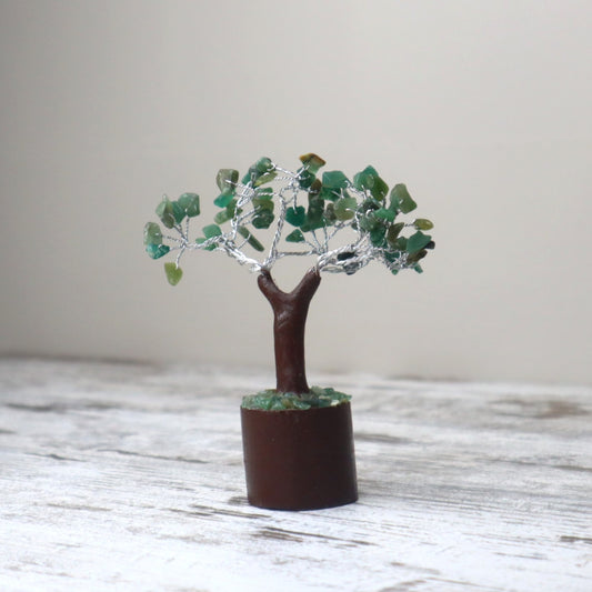 Green Aventurine Mini Crystal Tree | Luck, Opportunity & Abundance