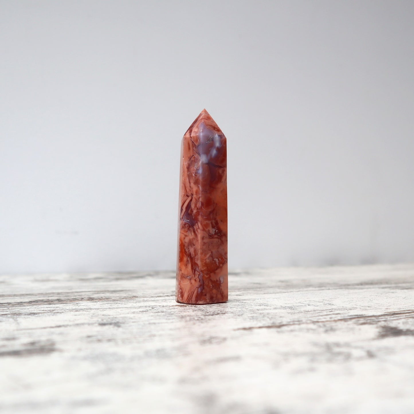 Pink Agate Point | Emotional Balance, Harmony & Inner Peace