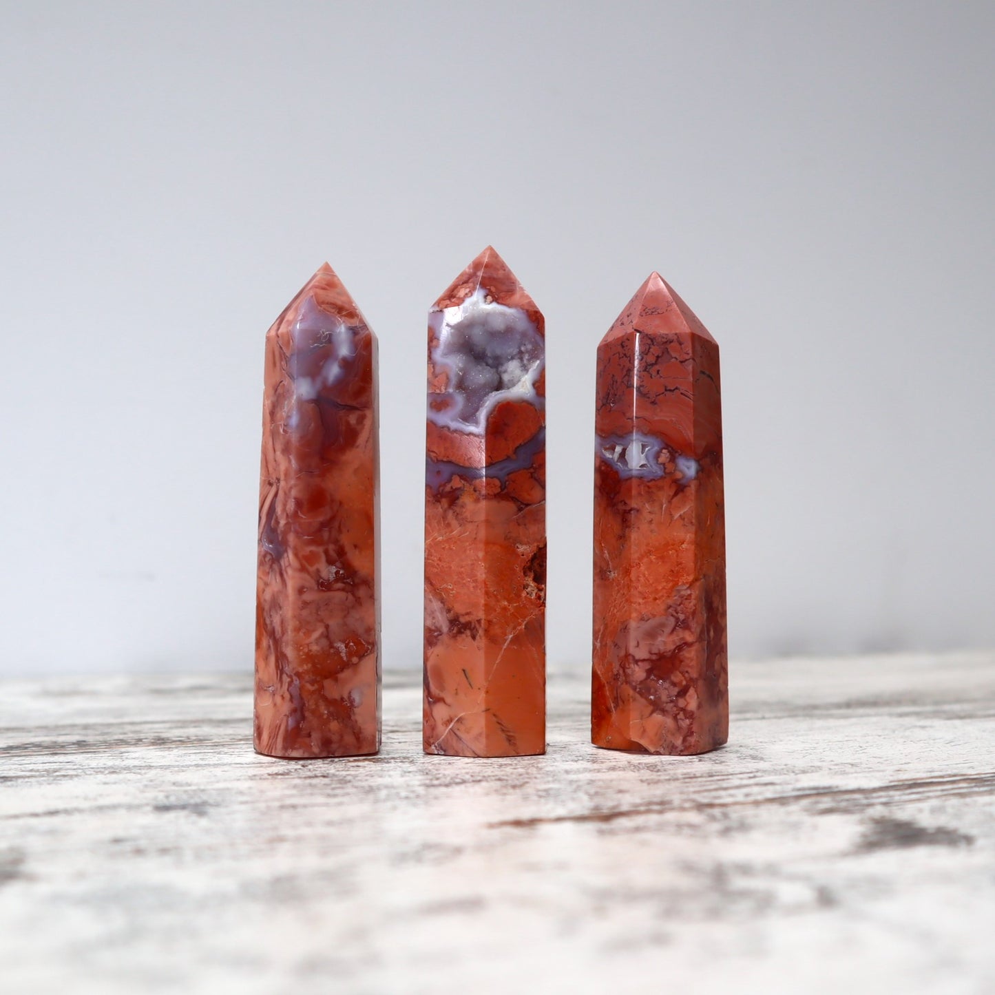 Pink Agate Point | Emotional Balance, Harmony & Inner Peace