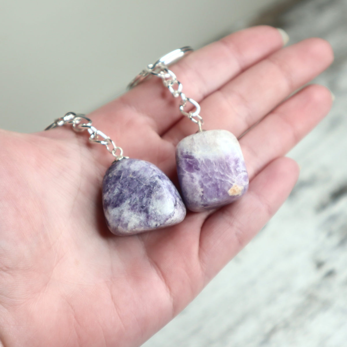 Lepidolite Keychain | Calm, Balance &amp; Emotional Wellbeing
